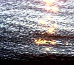 Sun on the water, view toward Catalina.